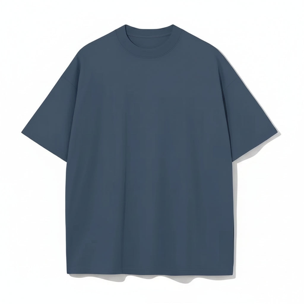 T-shirt Oversize Bleu Marine — 100% Coton Premium
