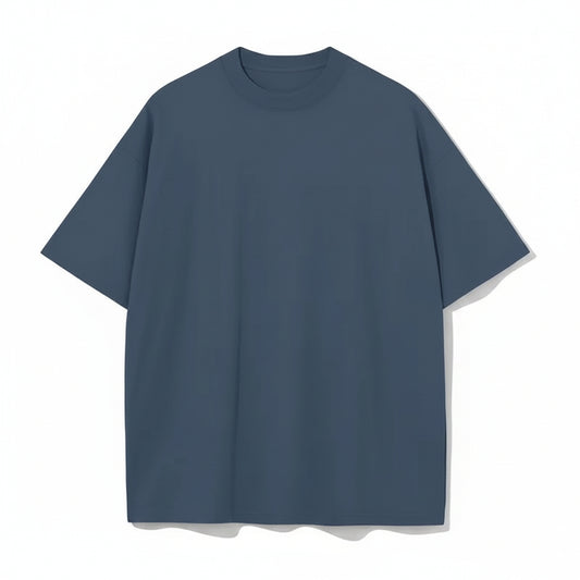 T-shirt Oversize Bleu Marine — 100% Coton Premium